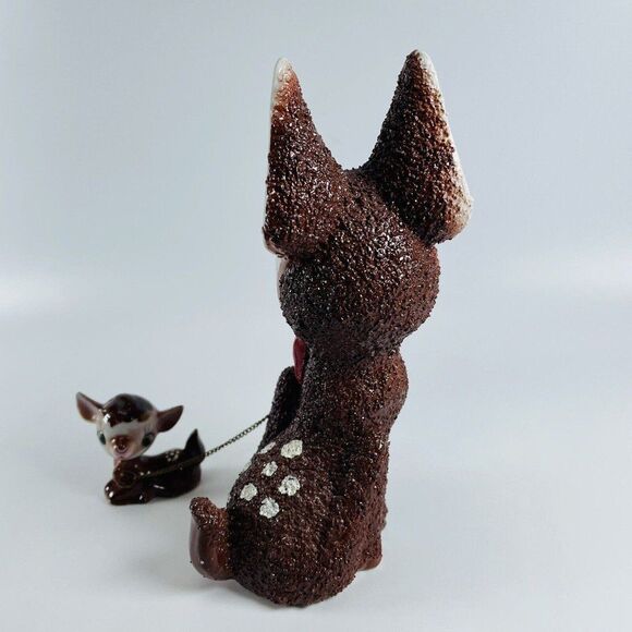 Arnart Sugar Salt Glazed Chain Deer Family Figurines Japan VTG MCM Christmas - Picture 10 of 12